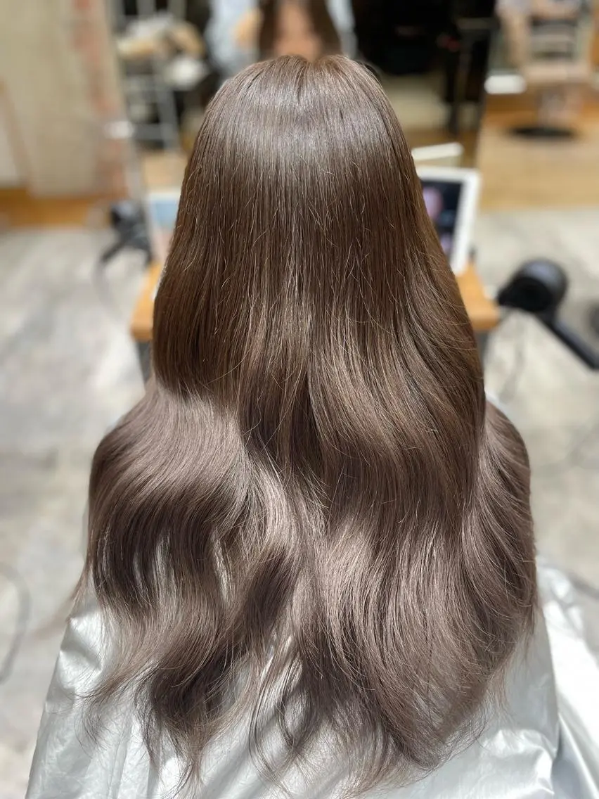 ロング くびれヘア 髪質改善 ロング 縮毛矯正 前髪顔まわりカット 🌈中村海聖のヘアスタイル
