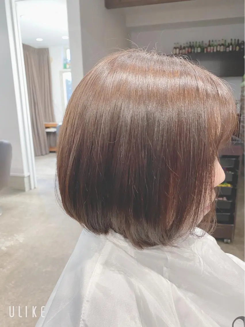 ショート パーマ 縮毛矯正 沖田 舞衣のヘアスタイル