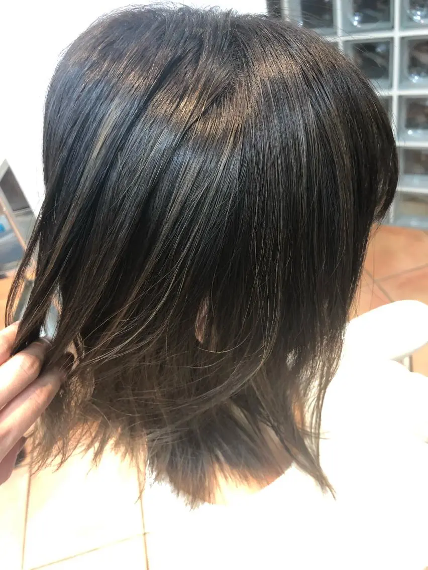 ミディアム カラー 韓国風カット osugiのヘアスタイル