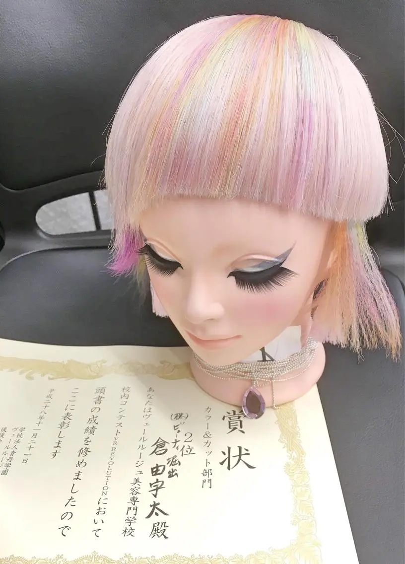 ショート カラー パーマ ノンダメージ髪質改善 カラー💎/KURAのヘアスタイル