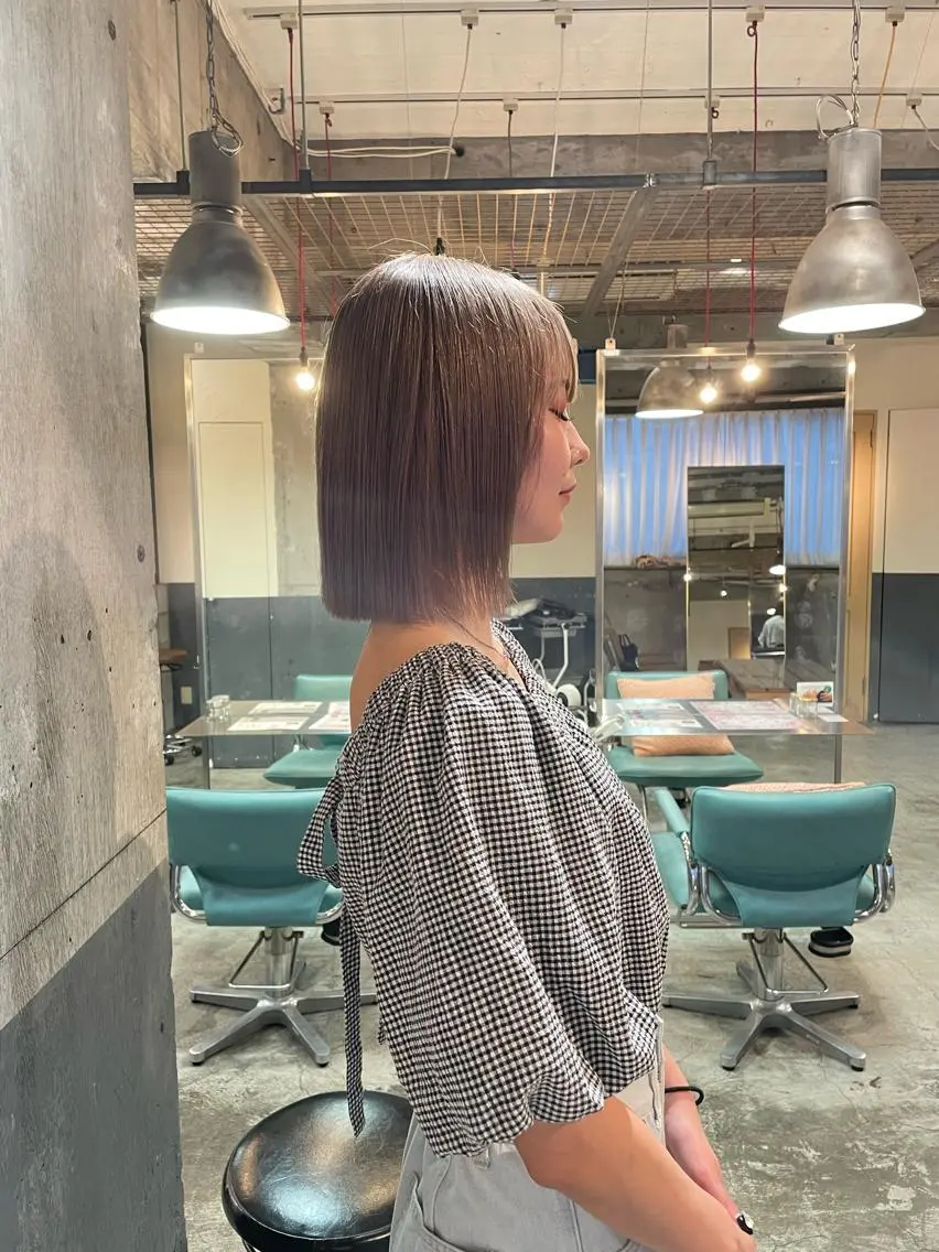 ショート カラー ベージュカラー ホワイトベージュ 海外レイヤー /NAGISAのヘアスタイル