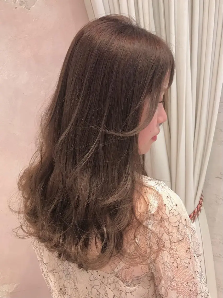 ロング カラー ブリーチなし 透明感カラー/艶髪のヘアスタイル