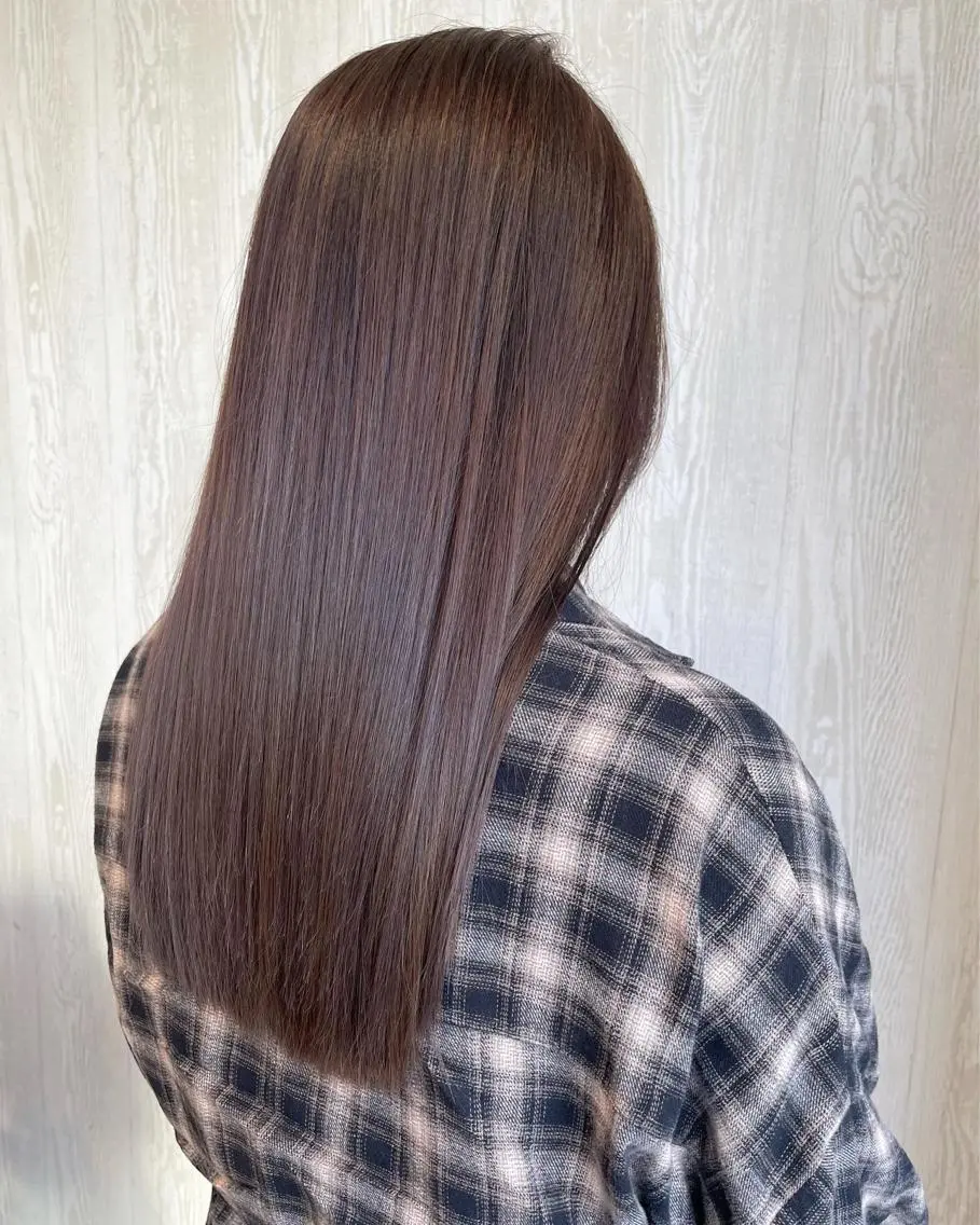 ロング カラー アッシュ ブラウンカラー ケアカラー 透明感カラー バイオレットカラー カット ヘアカラー トリートメント 河合秀明/ショート /ボブ/レイヤーのヘアスタイル