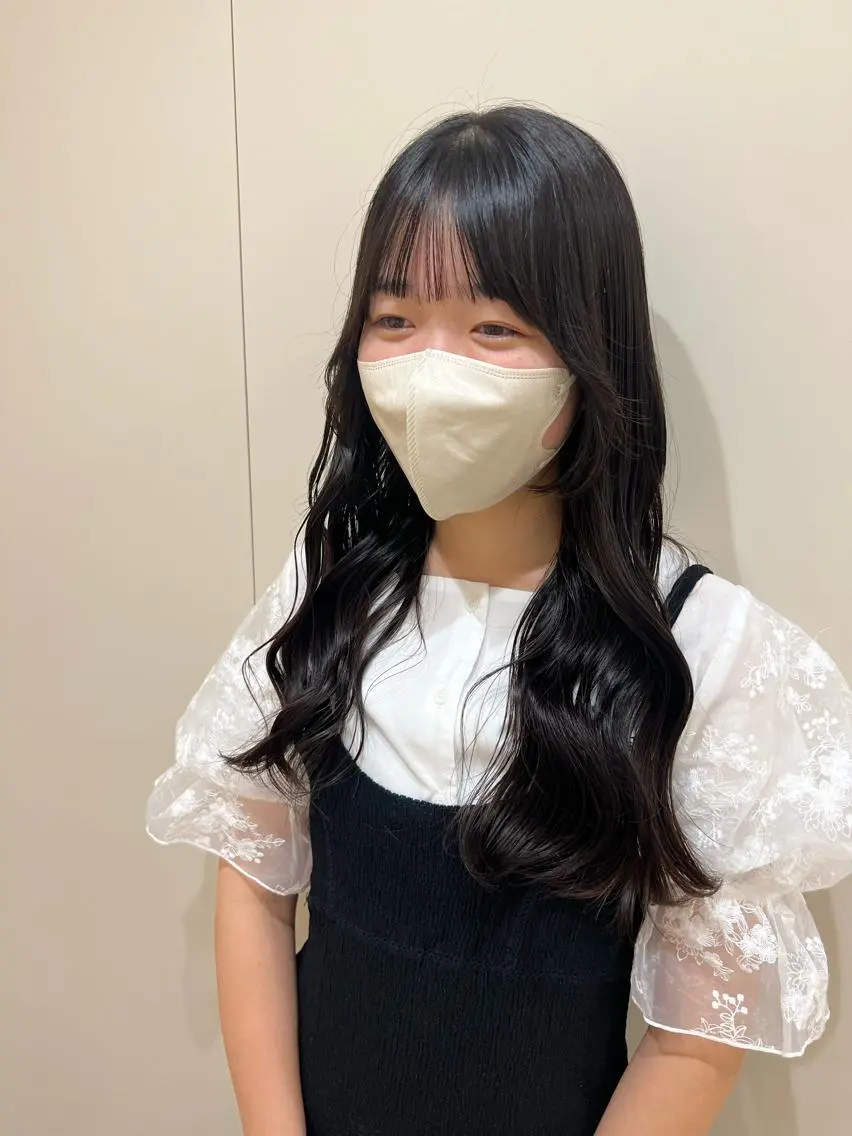 ロング カラー エギョモリ 外国人対応 佐久間のヘアスタイル