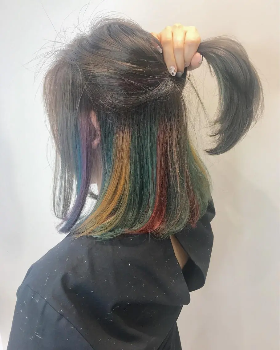 ミディアム カラー インナーエクステ渋谷 🦋KAJIのヘアスタイル