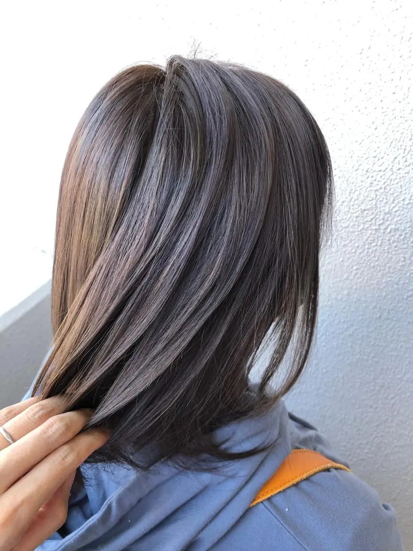 ミディアム カラー 透明感カラー イルミナカラー 髪質改善 門田 恭弥のヘアスタイル