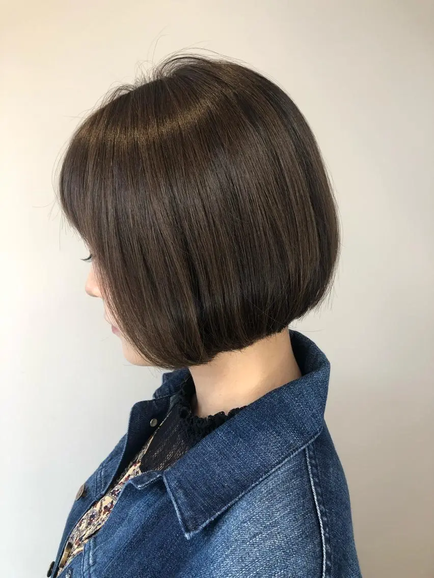 ショート ボブ カット ヘアカラー トリートメント 韓国ヘア♡おくれ毛♡ ボブ♡sayakaのヘアスタイル