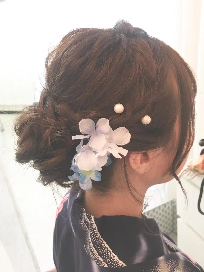 ヘアアレンジ 浴衣 ヘアセット RICO /ヘアセット・まつげのマツエク・マツパデザイン