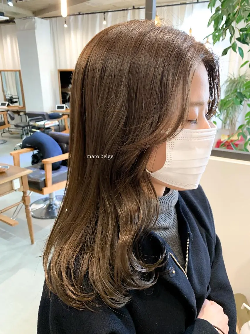 ミディアム ブリーチなしカラー 🌿脇黒丸 彩のヘアスタイル