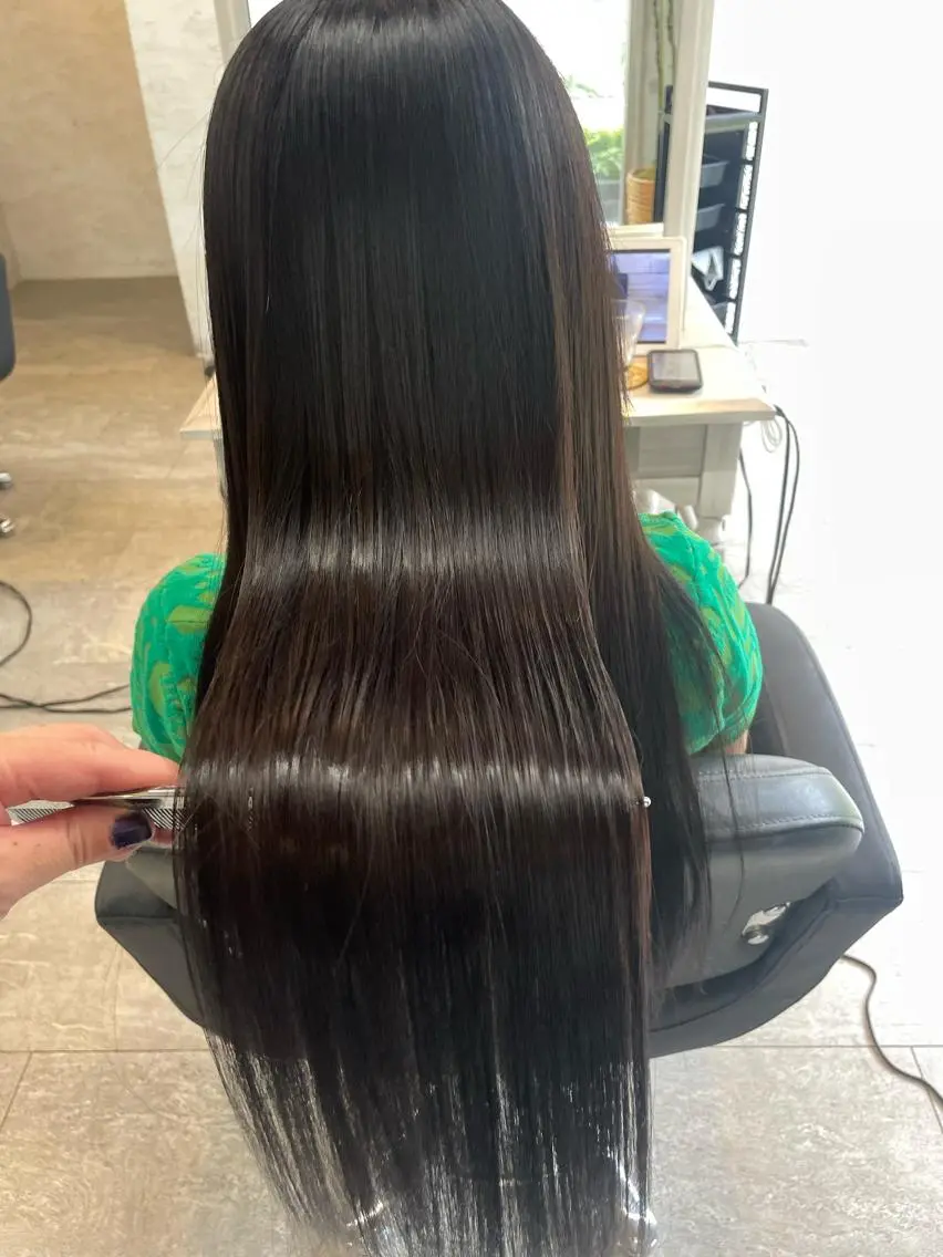 ロング ヘアカラー トリートメント 美髪× ヘアセット✨Araiのヘアスタイル