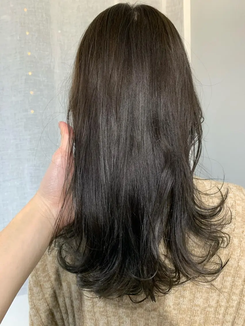 ロング カラー パーマ ボブパーマコテ巻き風 パーマNo1深江秀平のヘアスタイル