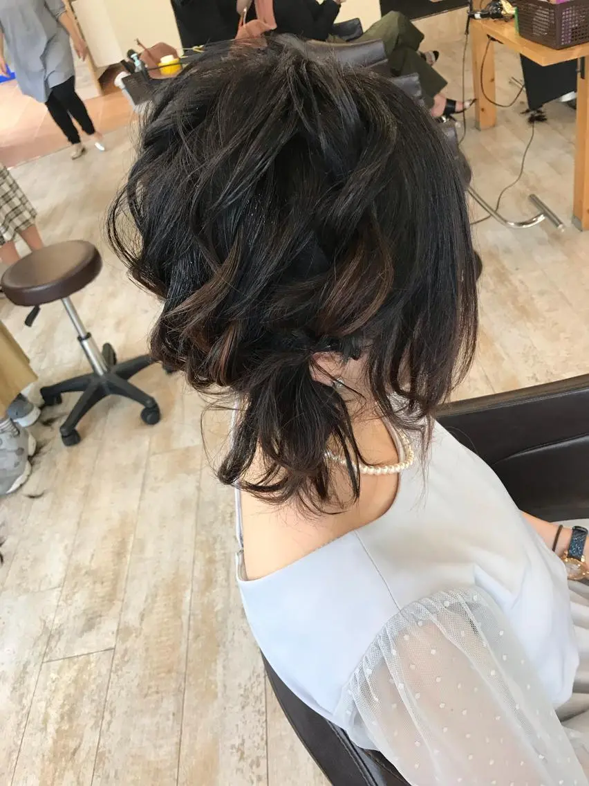 ミディアム ヘアアレンジ Rayt hair レイトヘアーのヘアスタイル