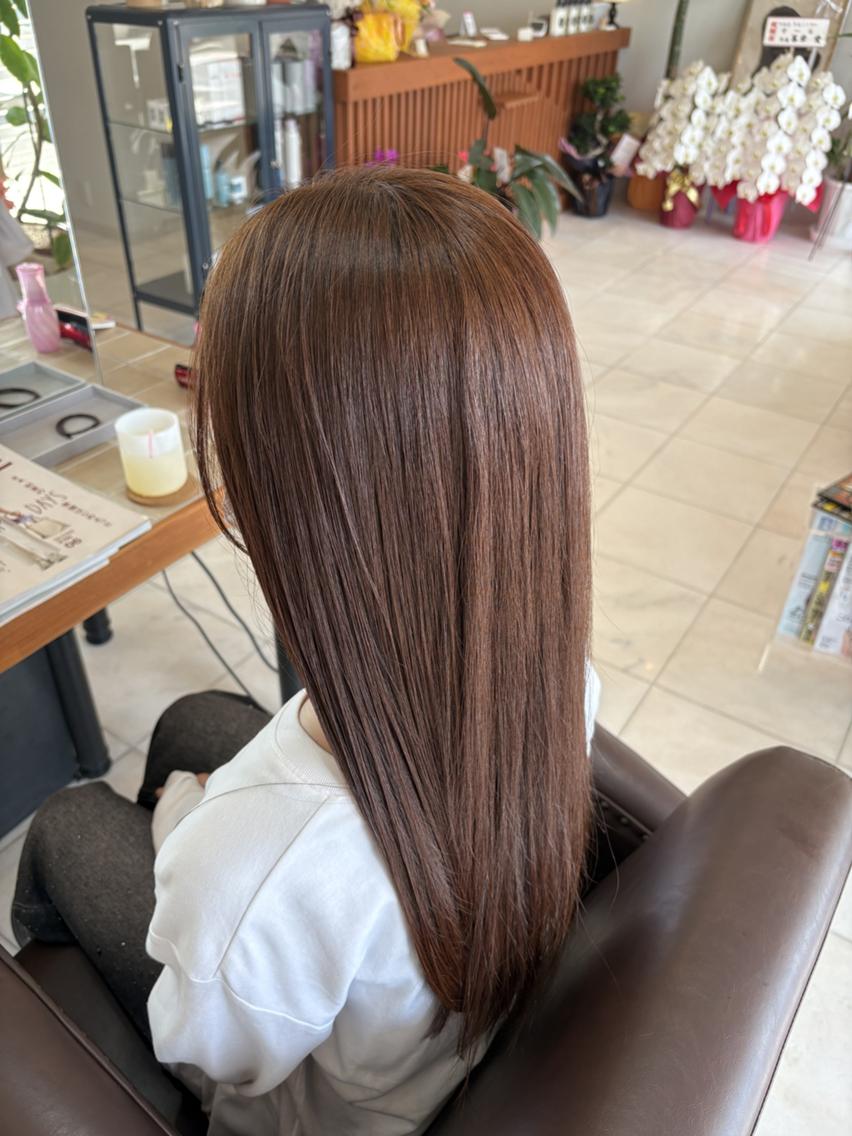 ロング カラー ブラウンカラー 髪質改善 ロング ヘアカラー 伊勢崎/nap hair 秋山拓未のヘアスタイル