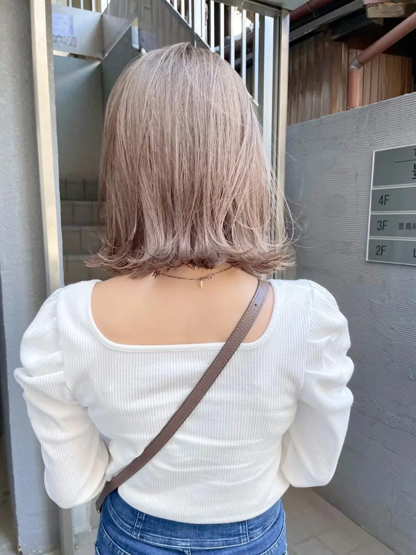ミディアム ボブ ヘアカラー トリートメント ボブ/レイヤー 🌟梅田盛一🌟のヘアスタイル