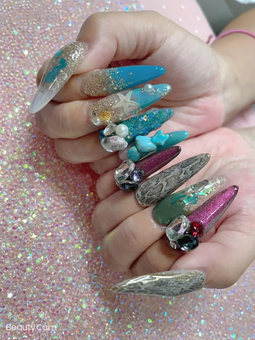 ロング ネイル ハンドネイル 《LB》ラブリエ Nail&eyeのマツエク・マツパデザイン