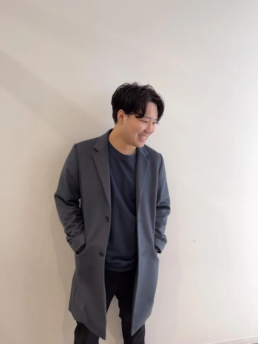 ショート パーマ メンズ メンズ韓国風 メンズパーマ 韓国風ヘア 【NEW✨】店長‪✄ 杉本亮太のヘアスタイル