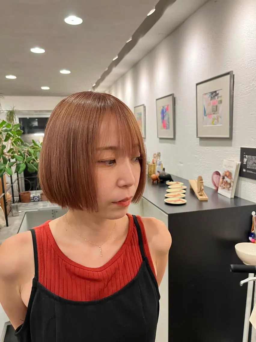 ショート うる艶カラー/恵比寿 ベージュ/丸山陽平のヘアスタイル