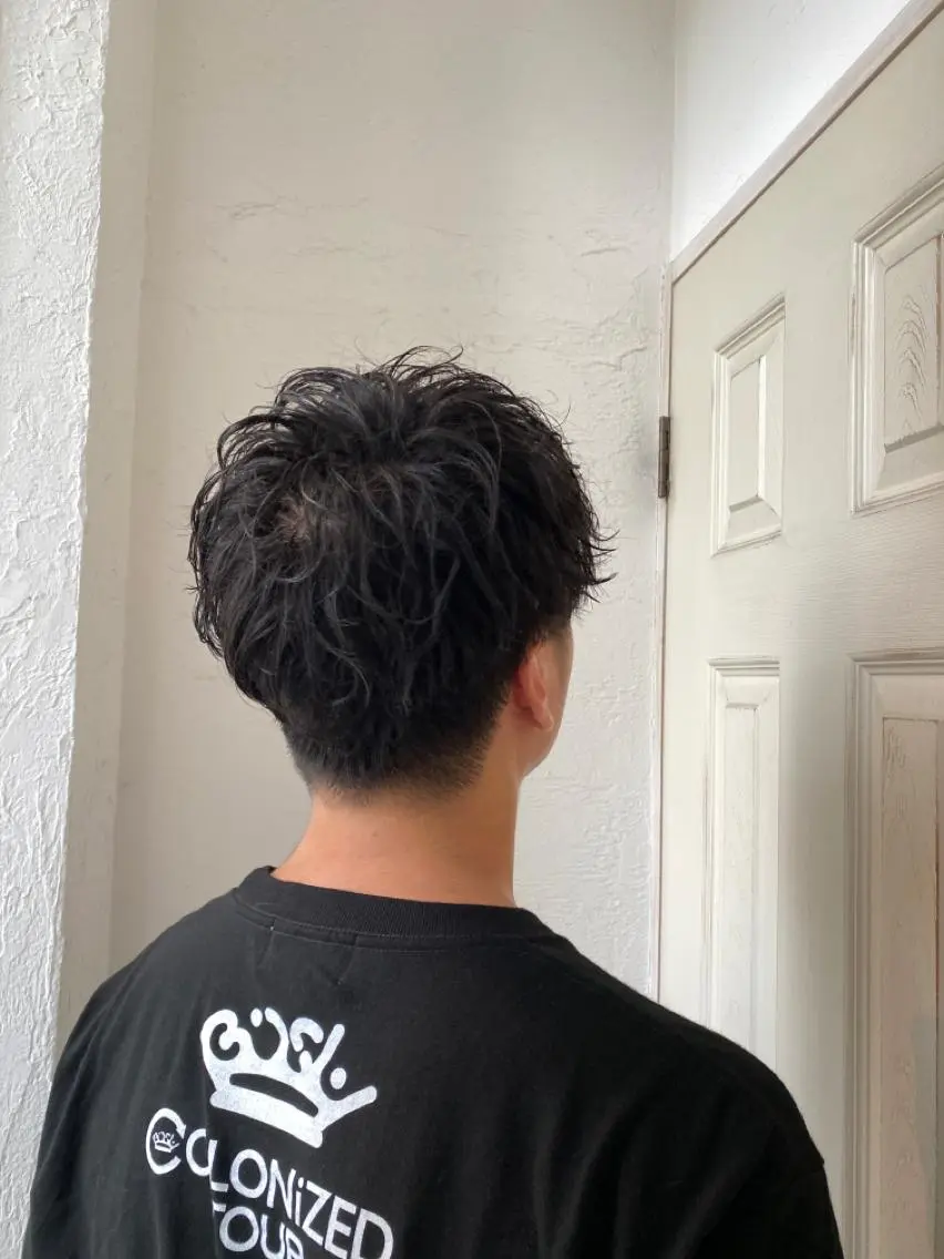 パーマ メンズ カット パーマ 🍑もも 🍑のヘアスタイル