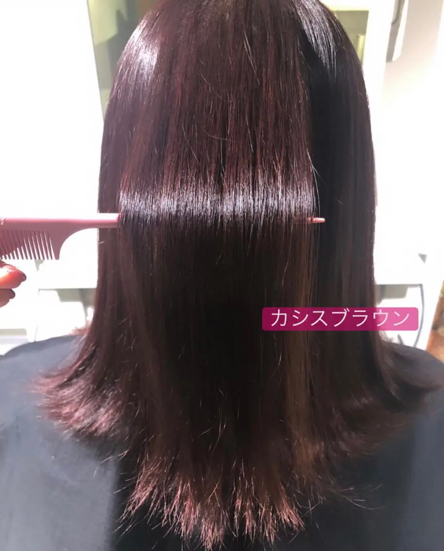 ミディアム カラー カシス 🍊新宿南口🍊 ERINAのヘアスタイル