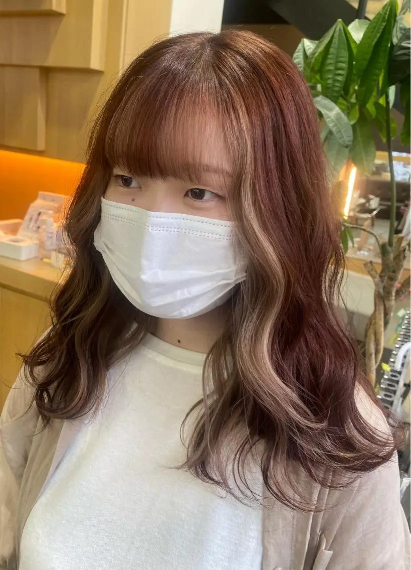 セミロング カラー ヘアアレンジ TSUNA 🌙 Lim 五反田のマツエク・マツパデザイン