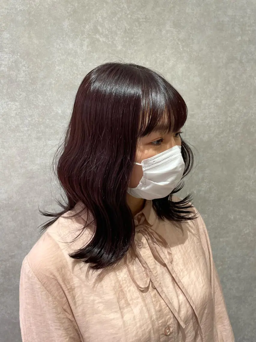 カラー ベージュ系カラー ボブカット🫧のヘアスタイル