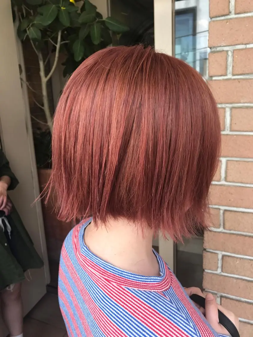 ショート カラー パーマ ヘアアレンジ メンズ ネイル マツエク・マツパ ダブルカラー ピンクカラー カラーマツエク ピンク サロンドミルク 原宿のヘアスタイル