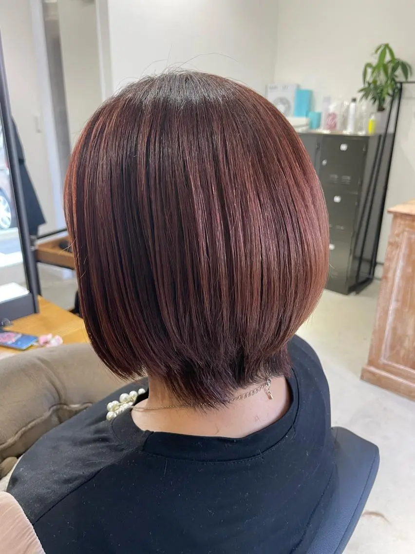 ショート ピンクブラウン anB Bのヘアスタイル