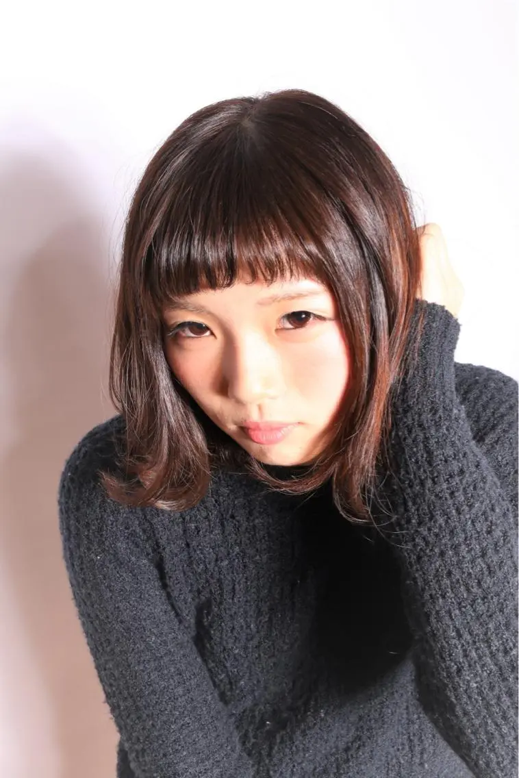 ショート ミディアム カラー パーマ 小島 脩のヘアスタイル