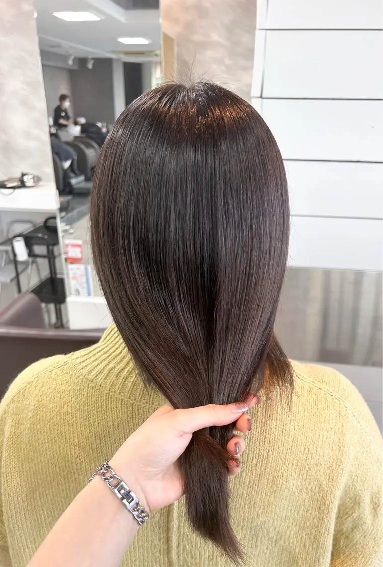 ミディアム カット ヘアカラー レイヤー/艶髪カラー 森本くるみのヘアスタイル