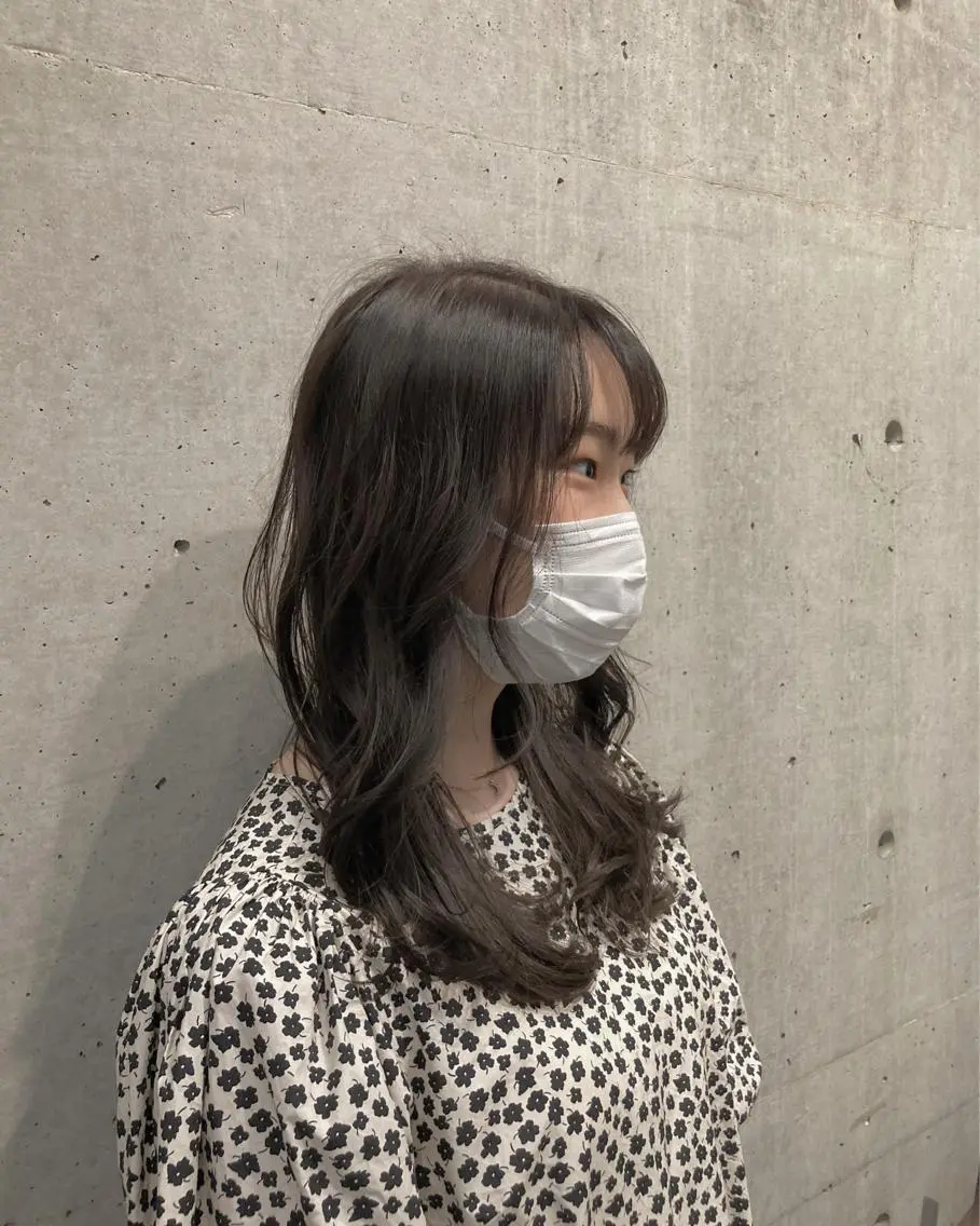 セミロング カット ヘアカラー トリートメント はまべ です☆のヘアスタイル