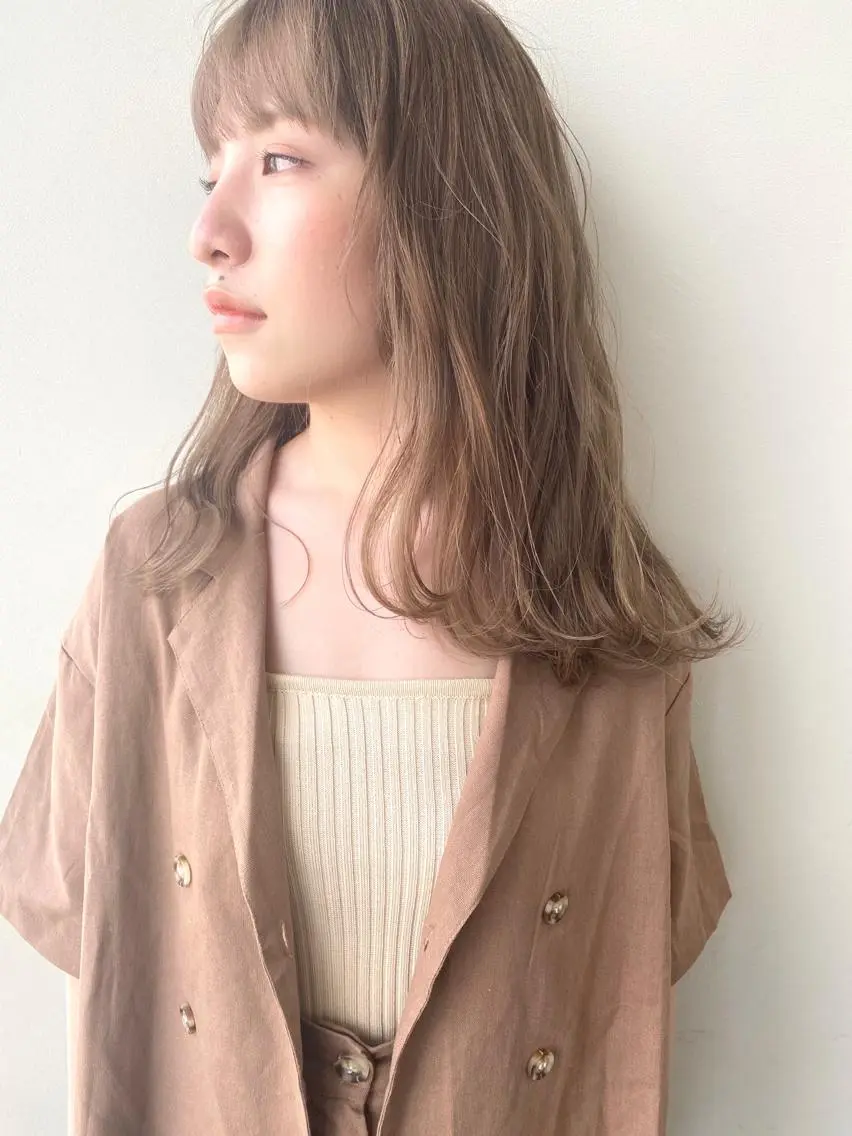 セミロング ヘアカラー トリートメント 小澤大輔 YOLO hairのヘアスタイル