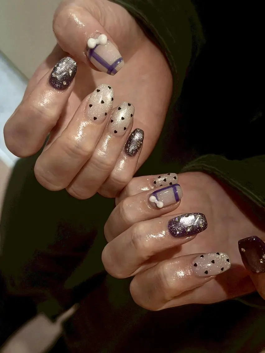 ネイル ドット マグネットネイル Allma Nailのネイルデザイン