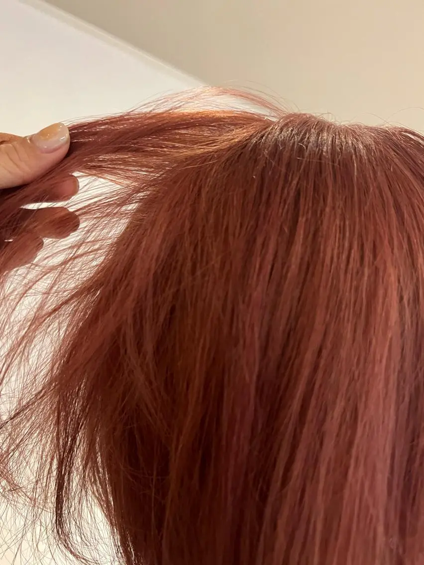 ミディアム カラー パーマ ヘアアレンジ メンズ キッズ ネイル マツエク・マツパ メンズブリーチ ブリーチ オレンジ ピンクカラー カラーマツエク ウルフレイヤーカット /チヒロのヘアスタイル