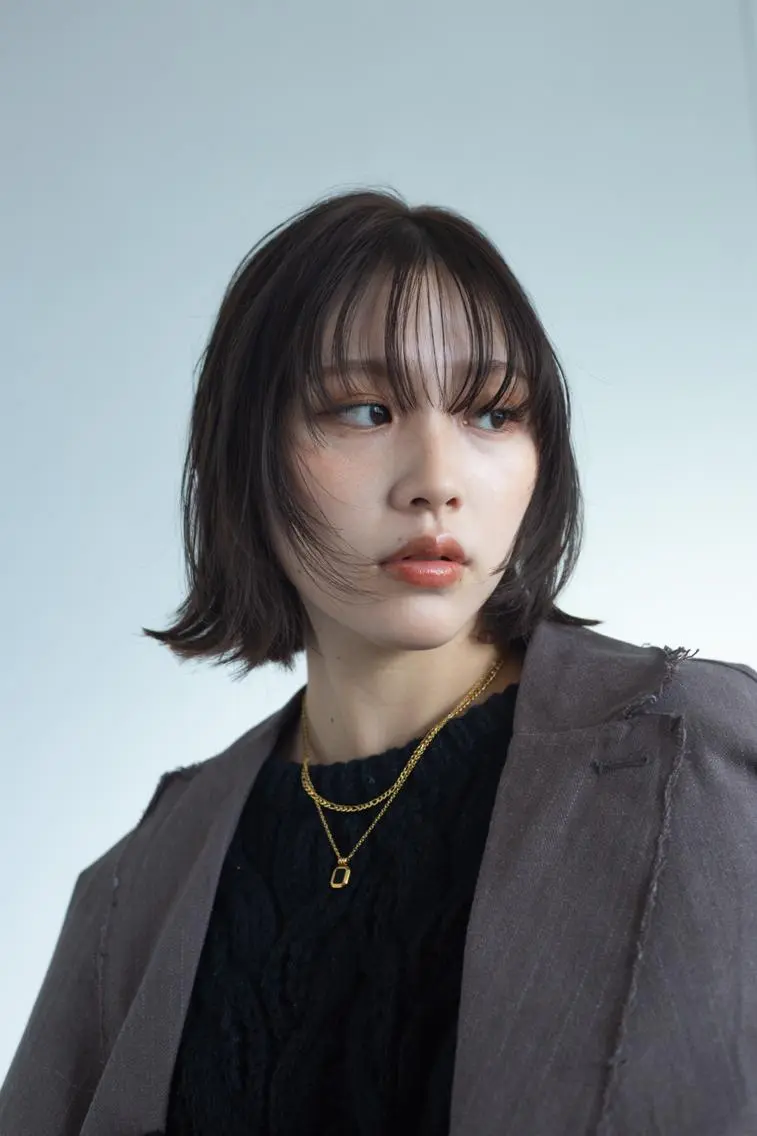 ミディアム カラー カット ヘアカラー トリートメント 寺山 靖晃のヘアスタイル
