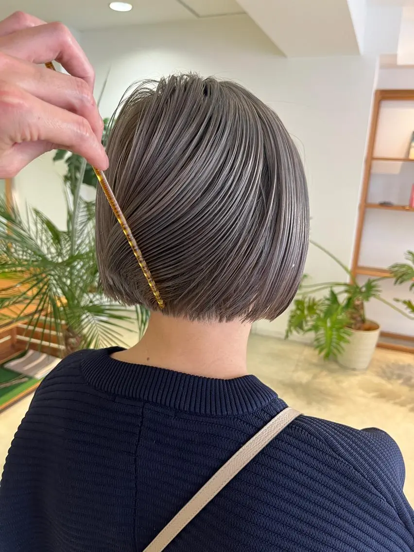 ショート ボブ ショートヘア カット ヘアカラー トリートメント Lino by hoNuaのヘアスタイル