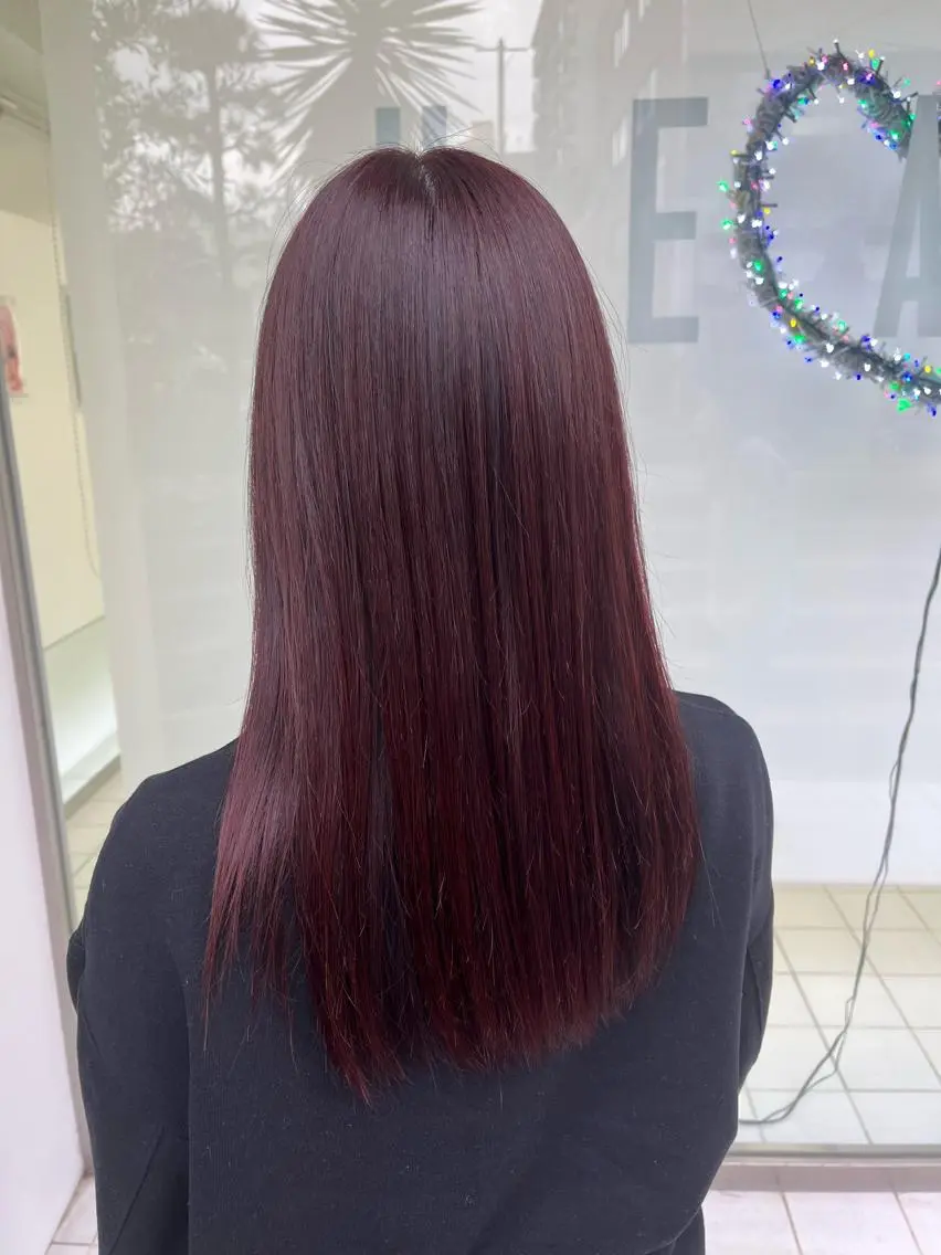 カラー ブリーチ ラベンダーカラー ブリーチなしカラー ピンクカラー ピンクラベンダー 菅 野のヘアスタイル