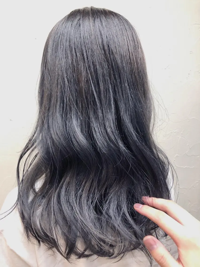 セミロング カラー ブリーチ 髪質改善/レイヤー ストウシンゴのヘアスタイル