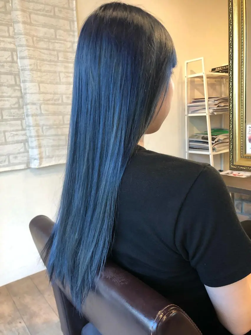 ロング カラー ブルーカラー ブルージュ 美髪・艶髪特化美容師 RYOJIのヘアスタイル