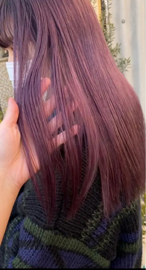 ロング カラー 中村 友香のヘアスタイル