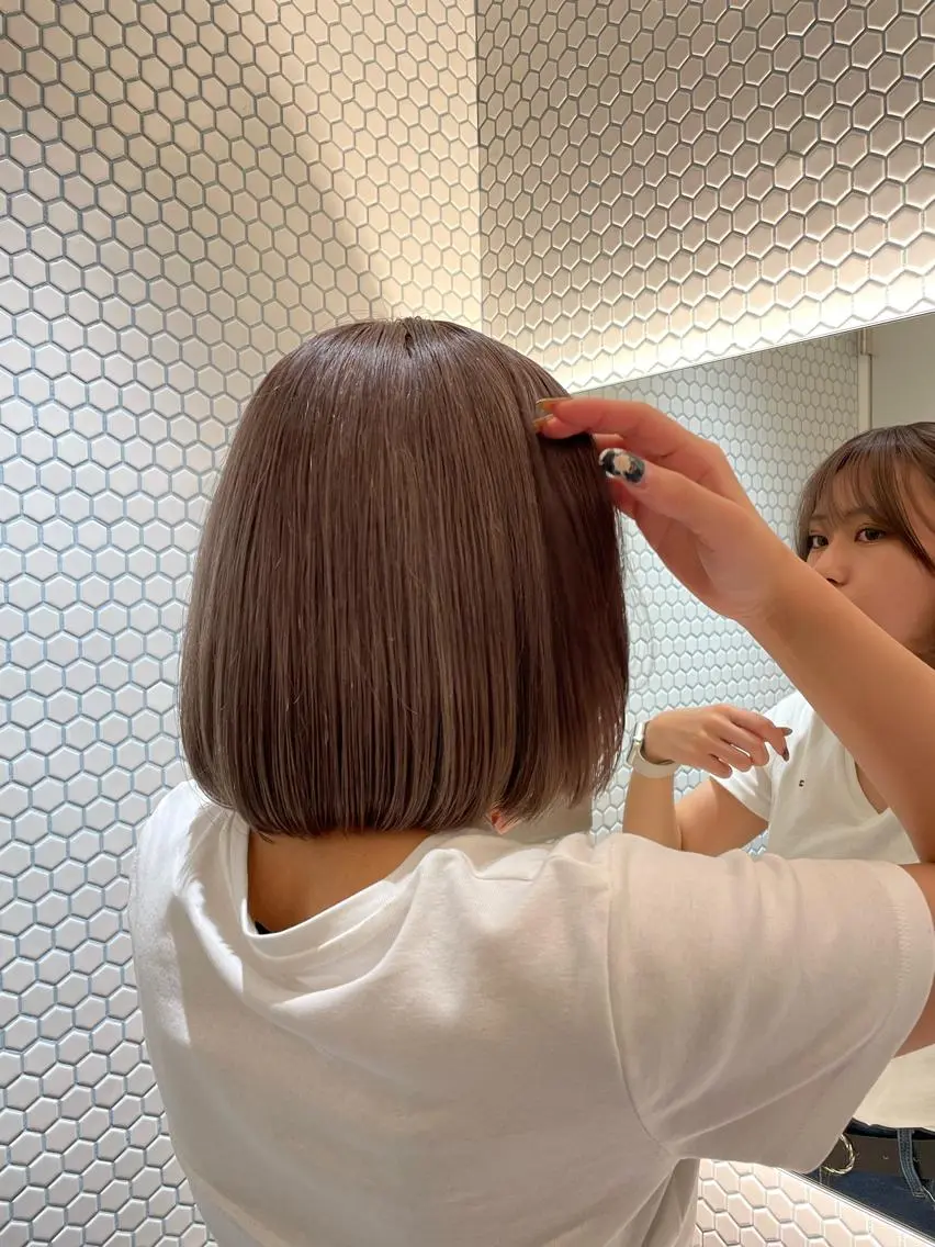 ミディアム カラー ブラウンカラー メンズブリーチ カラーhirokoのヘアスタイル