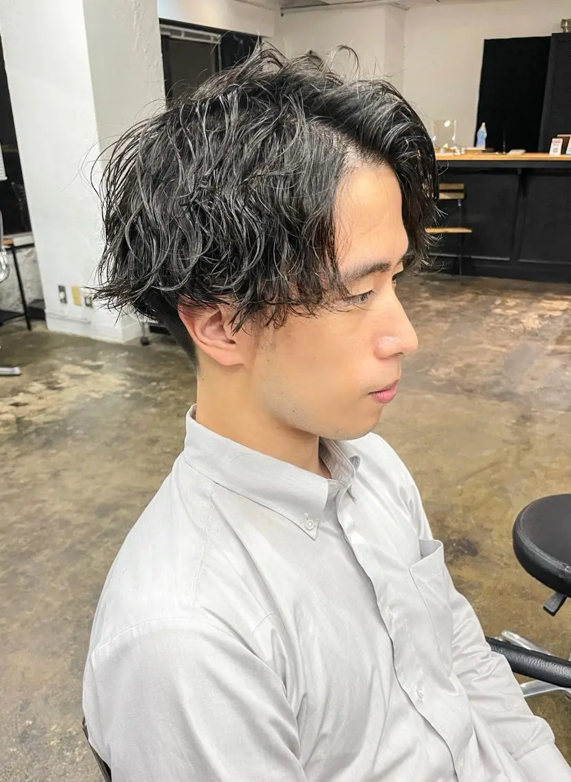 ショート パーマ メンズ カット パーマ メンズパーマ メンズ特化ryoのヘアスタイル
