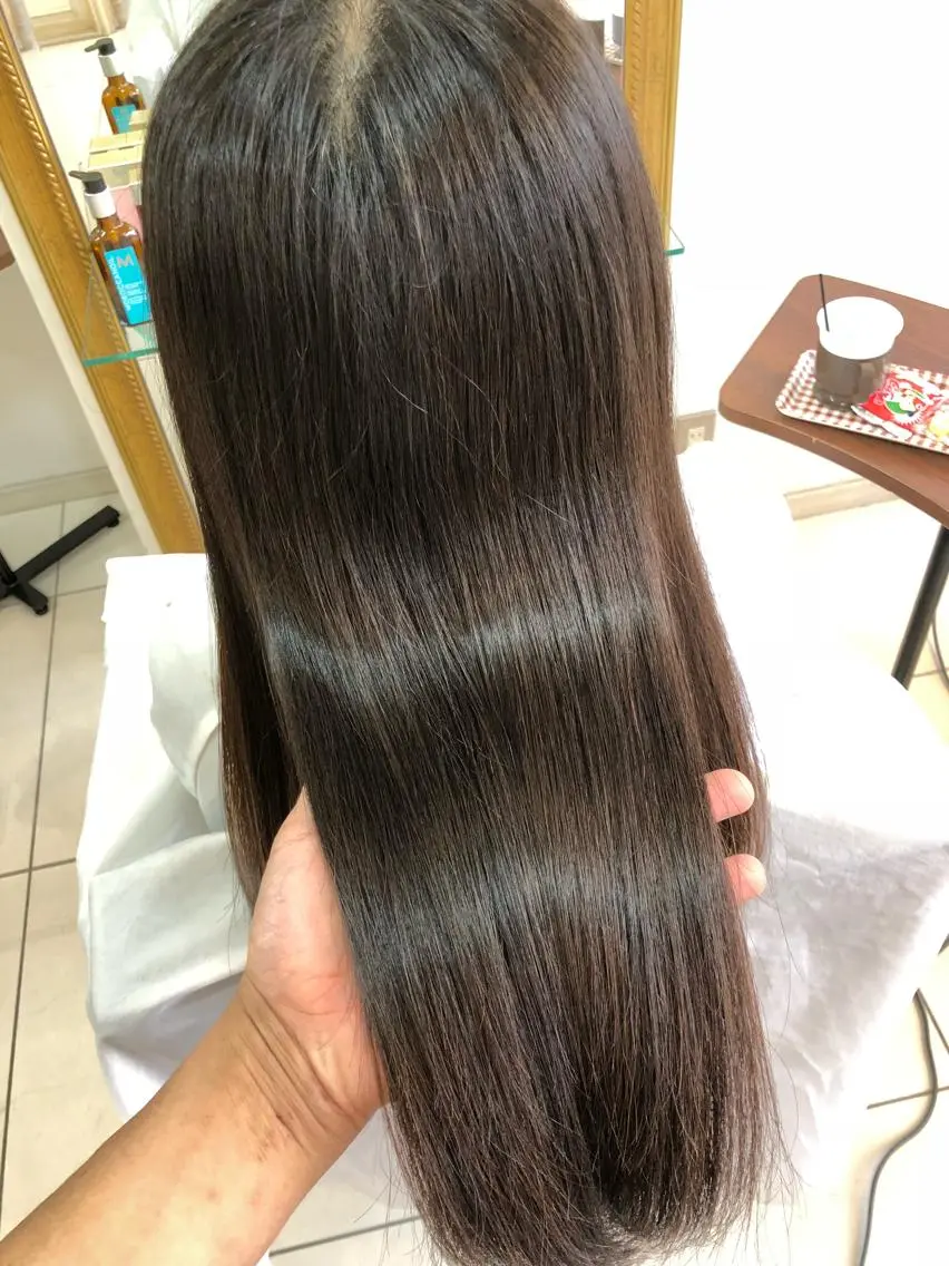 ロング カラー 似合わせカット 小顔カット 縮毛矯正⭐️ TAKAHIROのヘアスタイル