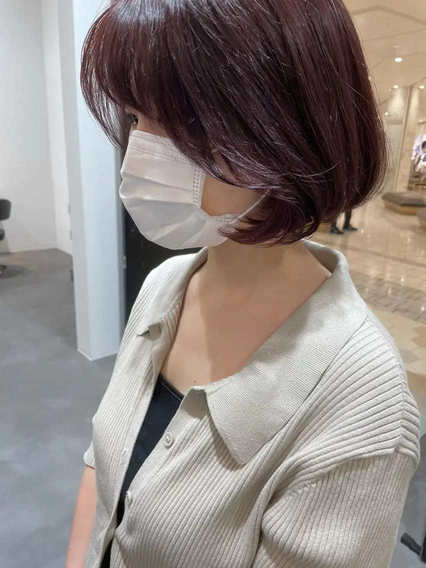 ショート カラー ヘアアレンジ 韓国風ヘア 小倉 愛里のヘアスタイル