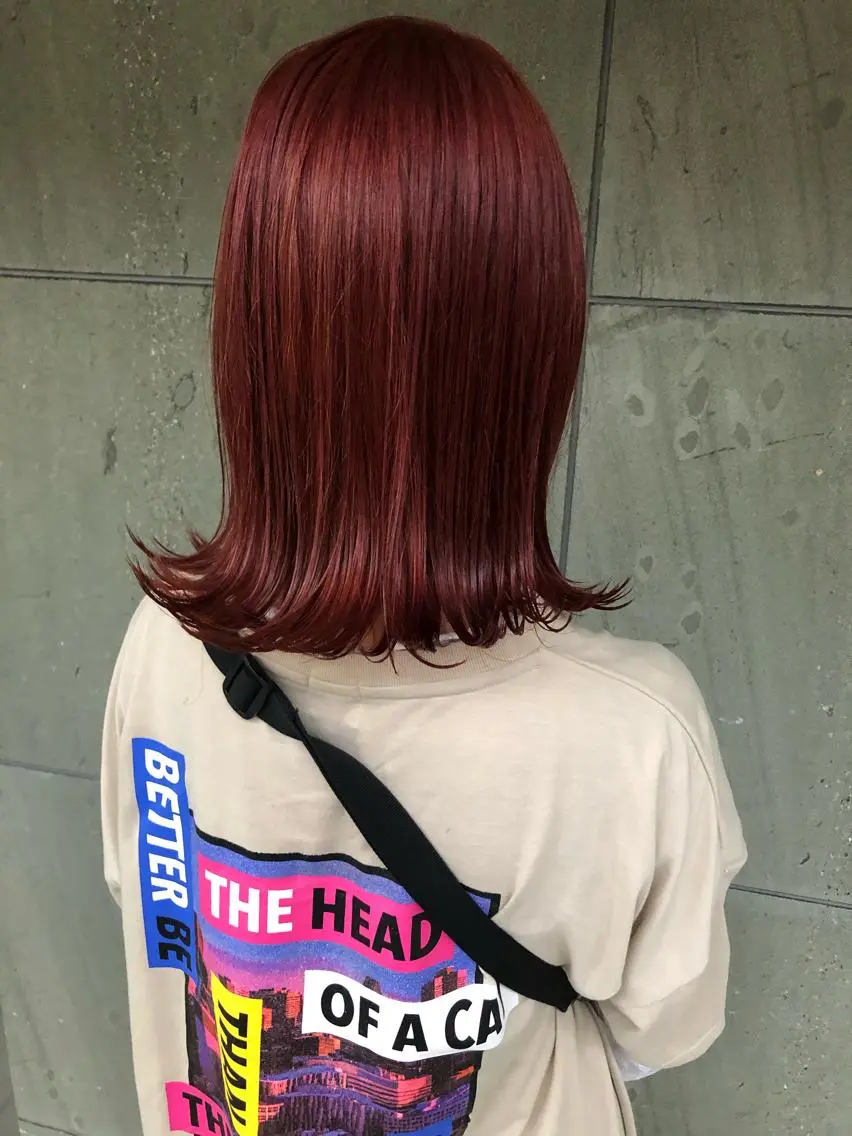 ミディアム カラー ピンクカラー バイオレットカラー 東 寛道のヘアスタイル