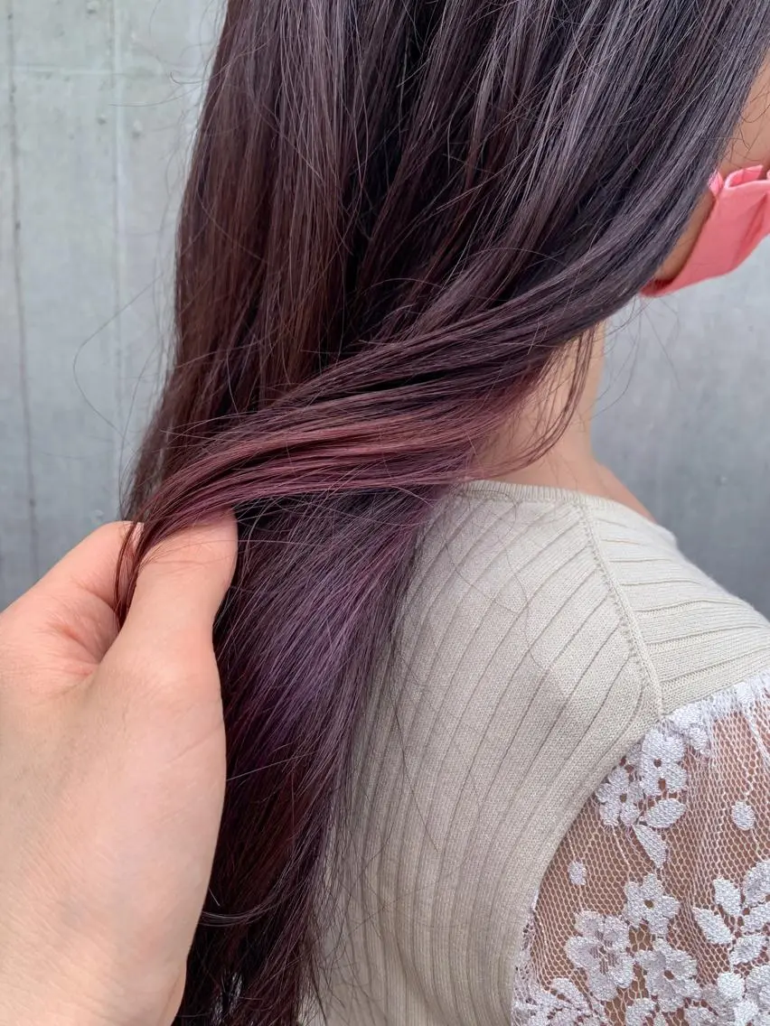 ロング カラー ヘアアレンジ ヘアカラー トリートメント yuka .のヘアスタイル