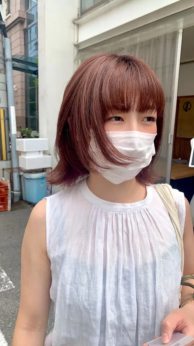 ミディアム ボブ ウルフカット ノモト ハルのヘアスタイル