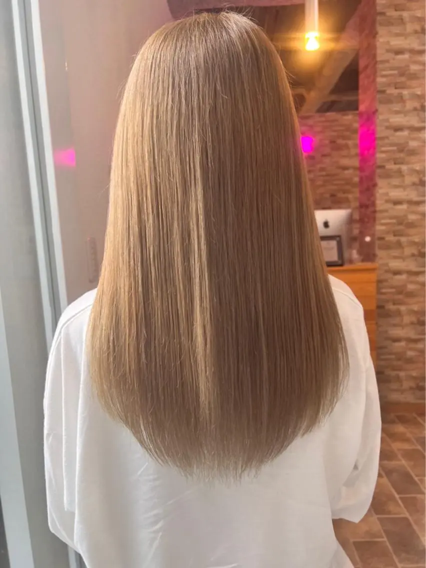ロング カラー ヘアカラー ヘアカラー&縮毛矯正 STAR☆RIVERのヘアスタイル