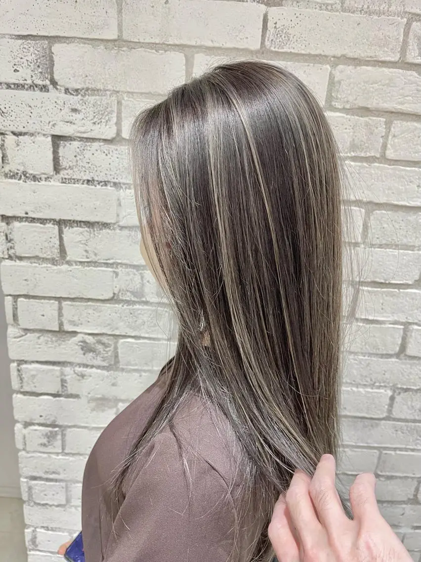 ロング カラー ヘアアレンジ アディクシーカラー ハイライトカラー ハイライト ヘアカラー ヘアセット 縮毛矯正/美髪 髪質改善/石田幸輔のヘアスタイル