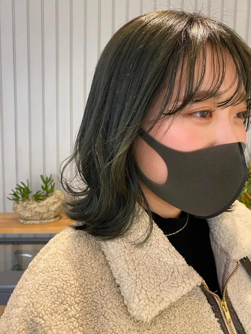 ミディアム カラー 似合わせカット 加藤 真由のヘアスタイル