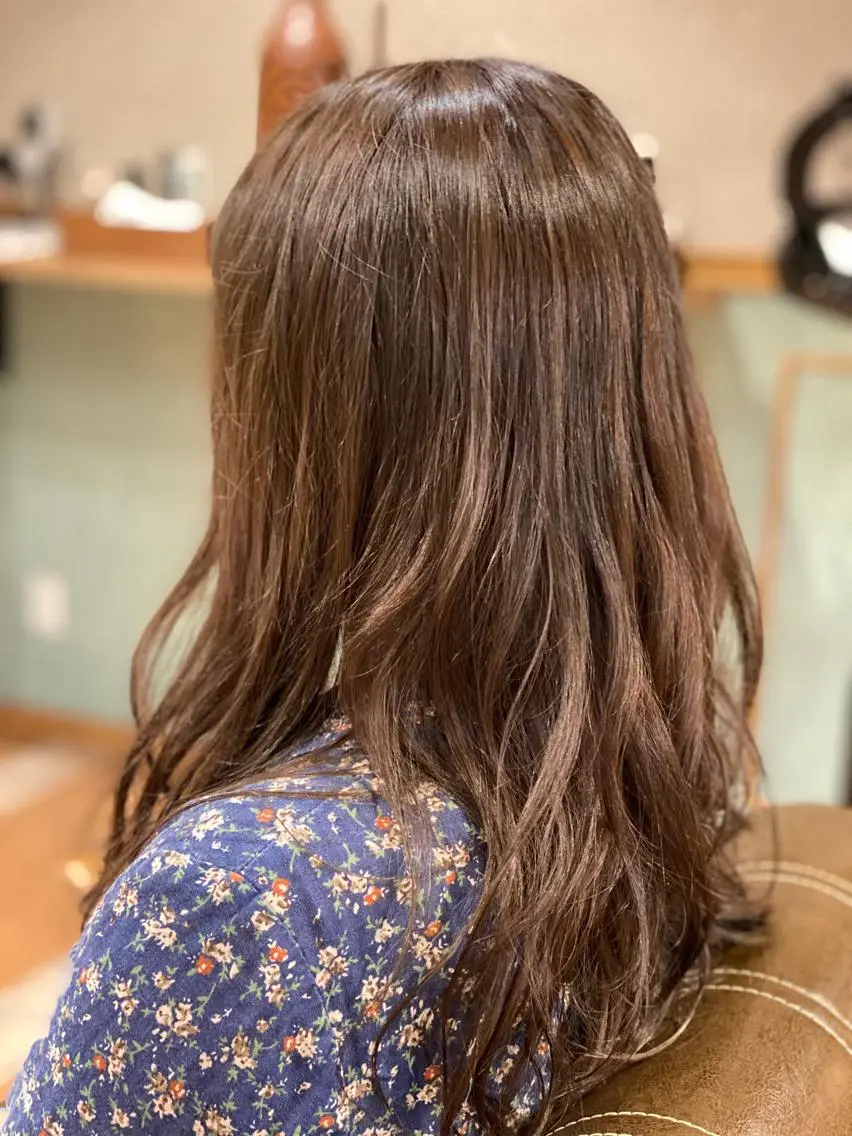 セミロング 山﨑 優真のヘアスタイル